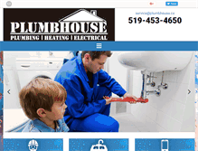 Tablet Screenshot of plumbhouseplumbing.ca